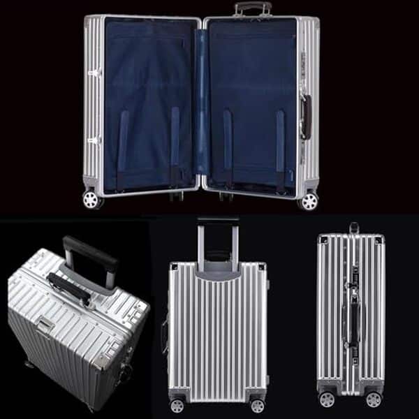 Découvrez notre test complet de la valise rigide à roulettes GIIYOEW 26in en aluminium argenté et or : solidité, style et confort au rendez-vous pour tous vos voyages.