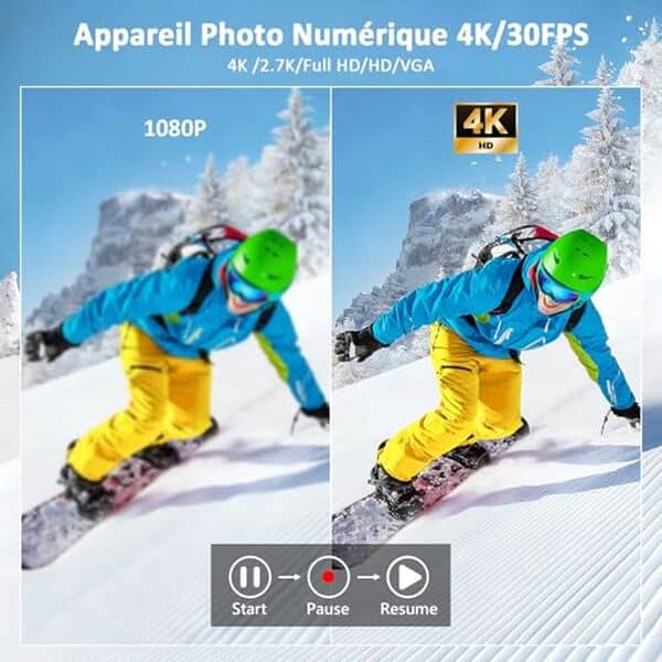 Découvrez notre analyse complète d'un appareil photo compact 48MP offrant des vidéos 4K et un écran rabattable à 180° pour capturer vos moments sous tous les angles.