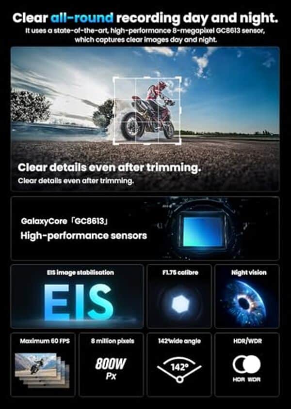 Explorez la performance et la vision nocturne de la caméra moto Akeeyo-710pro EIS 4K avec notre test détaillé. Découvrez ses capacités en conditions réelles.