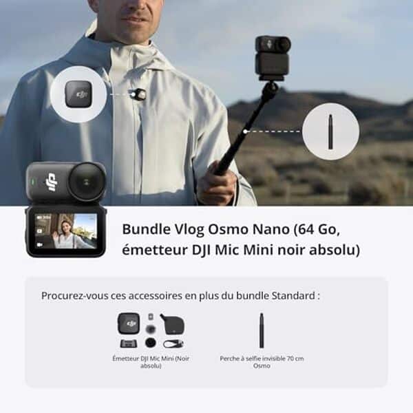 Découvrez le potentiel de la DJI Osmo Nano, une caméra vlog 4K portable idéale pour capturer des vidéos de haute qualité en toute simplicité.