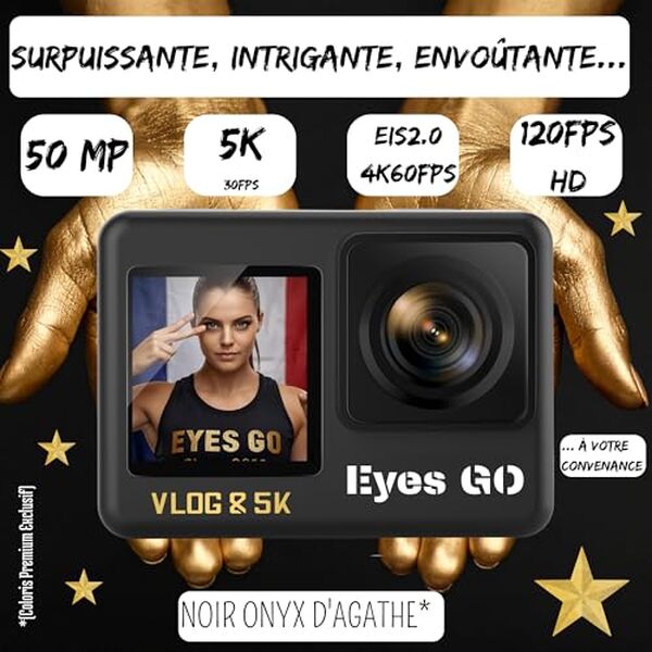Découvrez la performance inégalée de la caméra sportive Test Eyes GO 5K : capture vive et ultra-résistante, idéale pour toutes vos aventures.