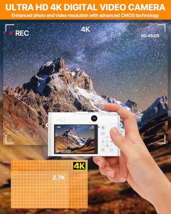 Découvrez notre test complet du nouvel appareil photo numérique 4K 64MP autofocus, idéal pour sublimer vos vidéos de vlogging avec une qualité exceptionnelle et des fonctionnalités avancées