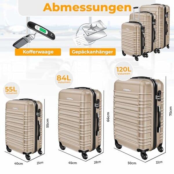 Découvrez notre analyse approfondie du set de 3 valises Kesser. Valises durables et design moderne avec accessoires pratiques inclus. Idéal pour tous vos déplacements  !