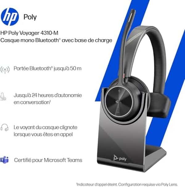 Découvrez notre test détaillé du micro-casque Poly Voyager 4310 UC. Performances sans fil, réduction de bruit et qualité audio : tout ce qu'il faut savoir avant d'acheter. 