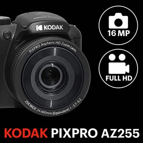 Test détaillé de l'appareil photo Kodak Pixpro AZ255 : découvrez son zoom puissant 52x et ses performances vidéo HD pour des photos et vidéos de qualité professionnelle. 