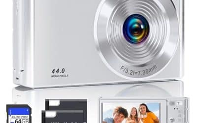 Test : appareil photo Silver Point And Shoot 4K 44 MP Pour Adolescents