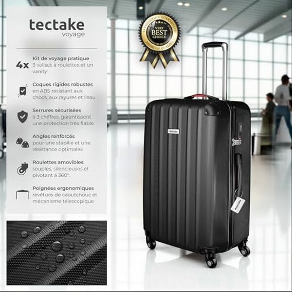 Découvrez notre test détaillé du set de valises TecTake® : robustesse, capacité de rangement et praticité pour vos vacances en famille. Avis complet et conseils d'achat. 