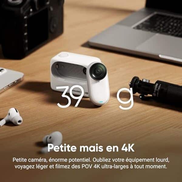Découvrez notre test complet de l'Insta360 GO 3S : la caméra ultra-compacte idéale pour créer des vlogs 4K avec liberté totale et stabilisation exceptionnelle. 