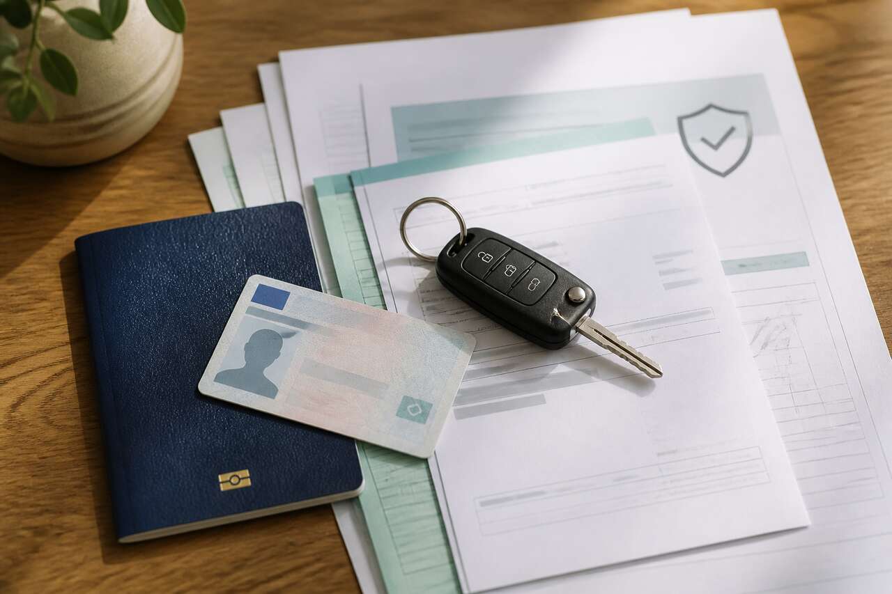 Transport et conduite: billets, réservations, permis et papiers du véhicule Transport et conduite: billets, réservations, permis et papiers du véhicule