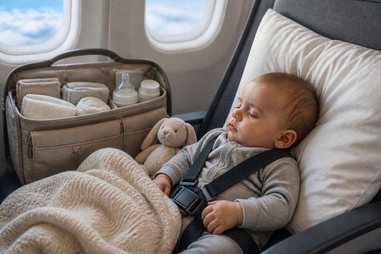 Avant le vol: préparer le bébé, le timing et le sac cabine Avant le vol: préparer le bébé, le timing et le sac cabine